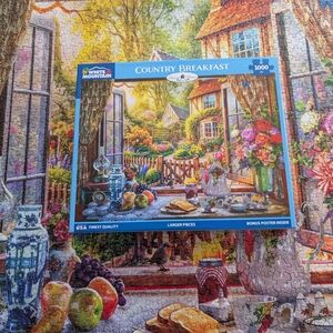 White Mountain "Country Breakfast" 1,000 Piece  Puzzle